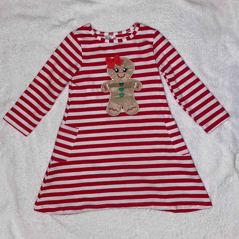 2T Gingerbread girl Christmas dress